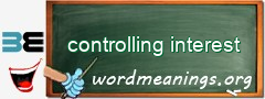 WordMeaning blackboard for controlling interest
